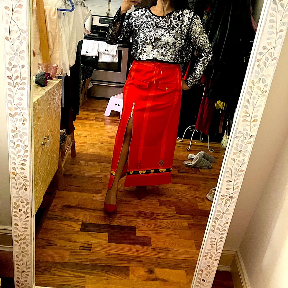 Yema Hawi Love Immigrant Skirt, high end LA streetwear - NWT, S-M
